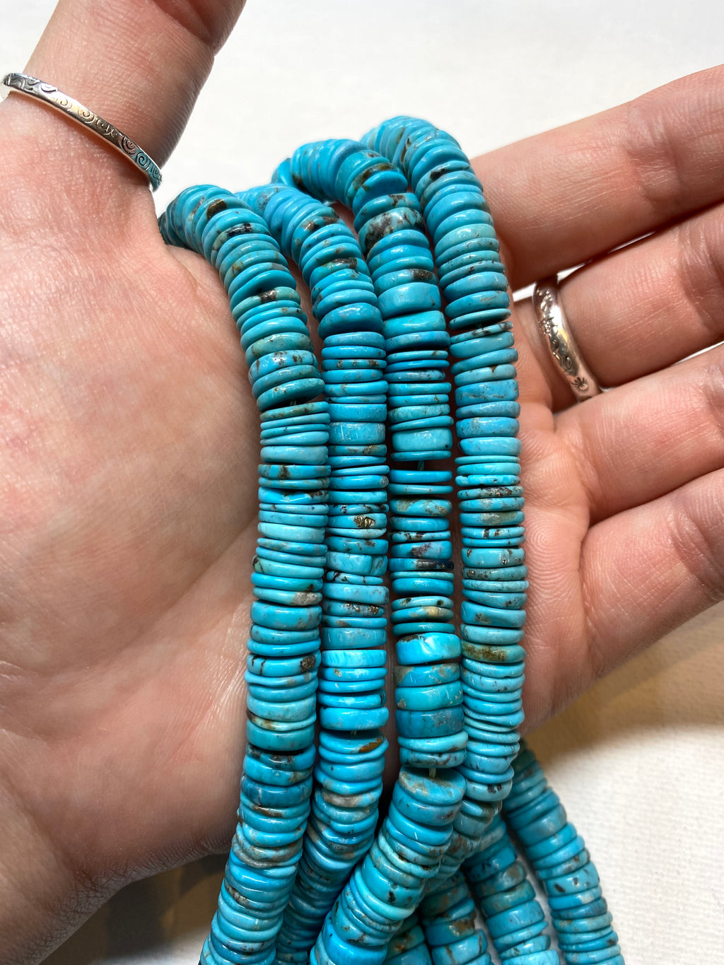Natural Turquoise Heishi - 8.5mmx1-2mm