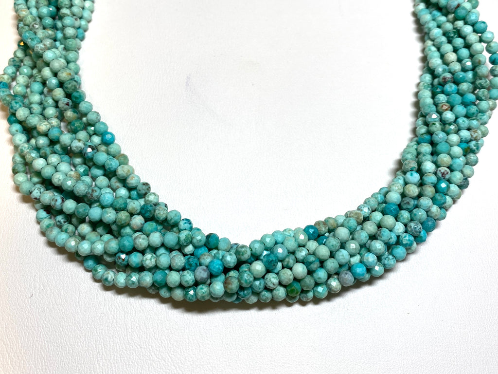 Turquoise (Natural Peruvian) Faceted Rounds 3mm