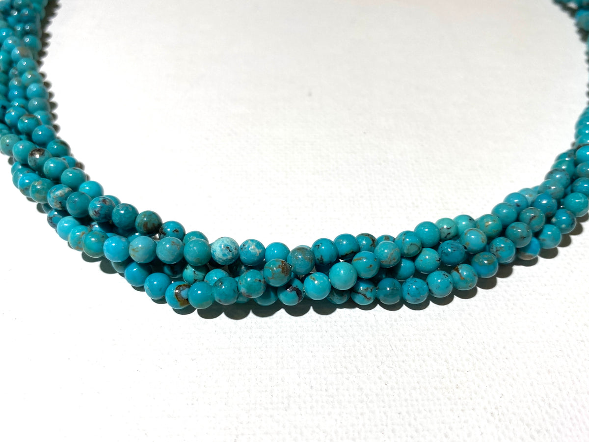Natural Turquoise Rounds - 4mm