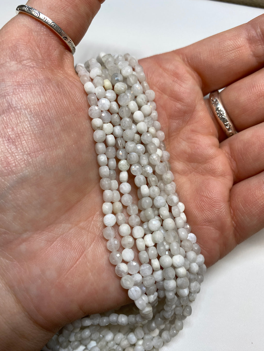 Moonstone - Small Faceted Coins
