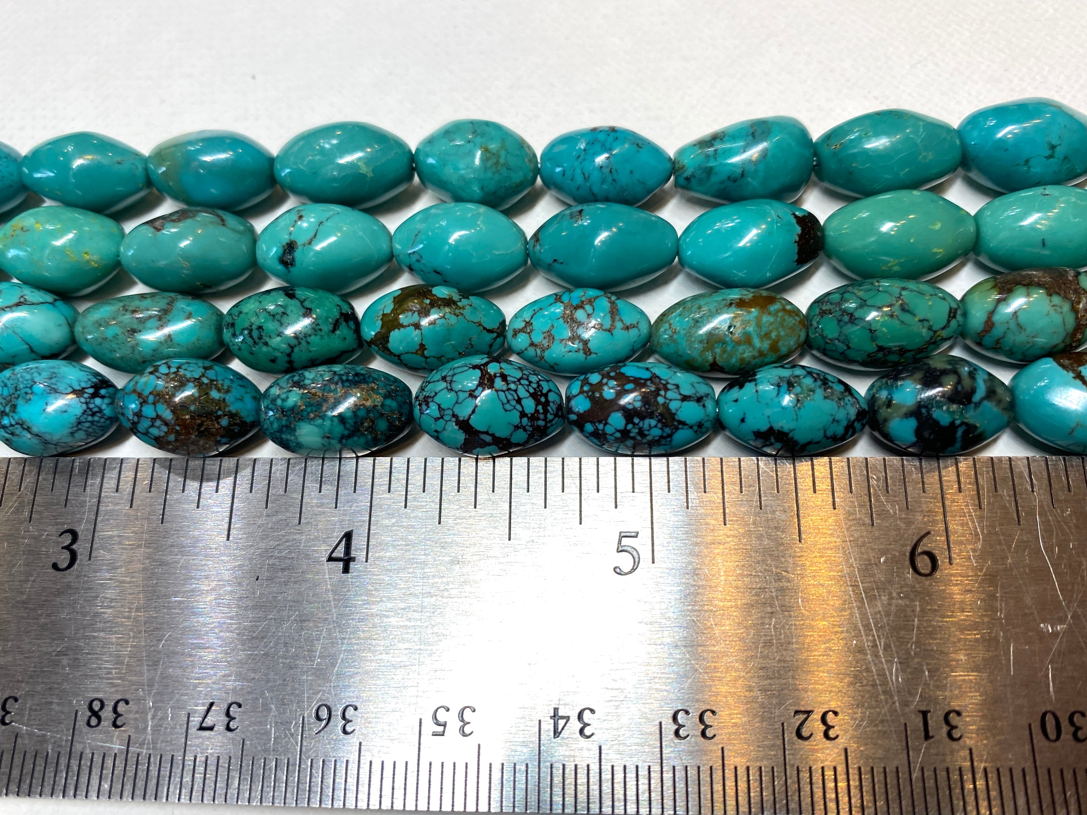 Natural Turquoise Irregular Barrel - 8x14mm