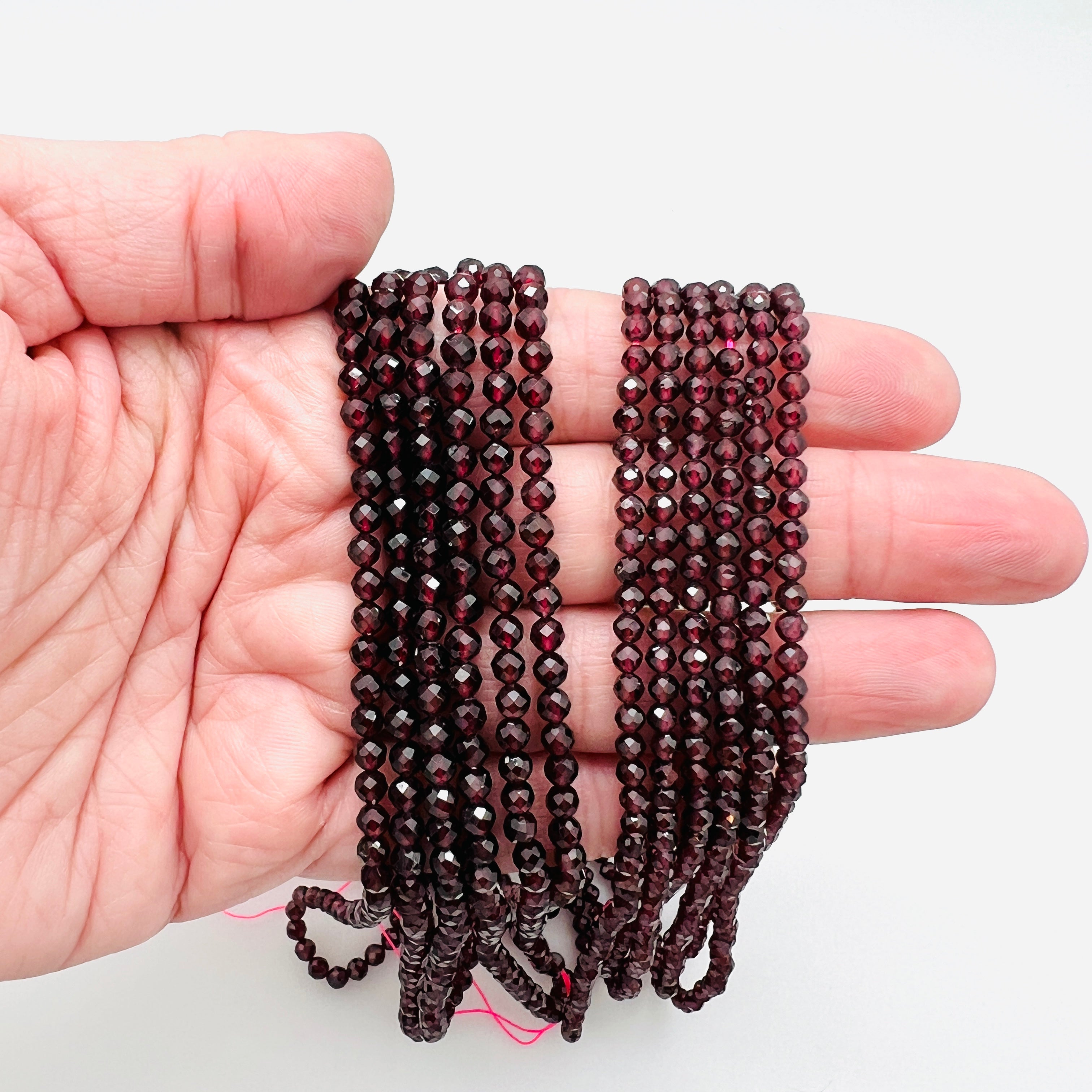 Garnet Faceted Rounds