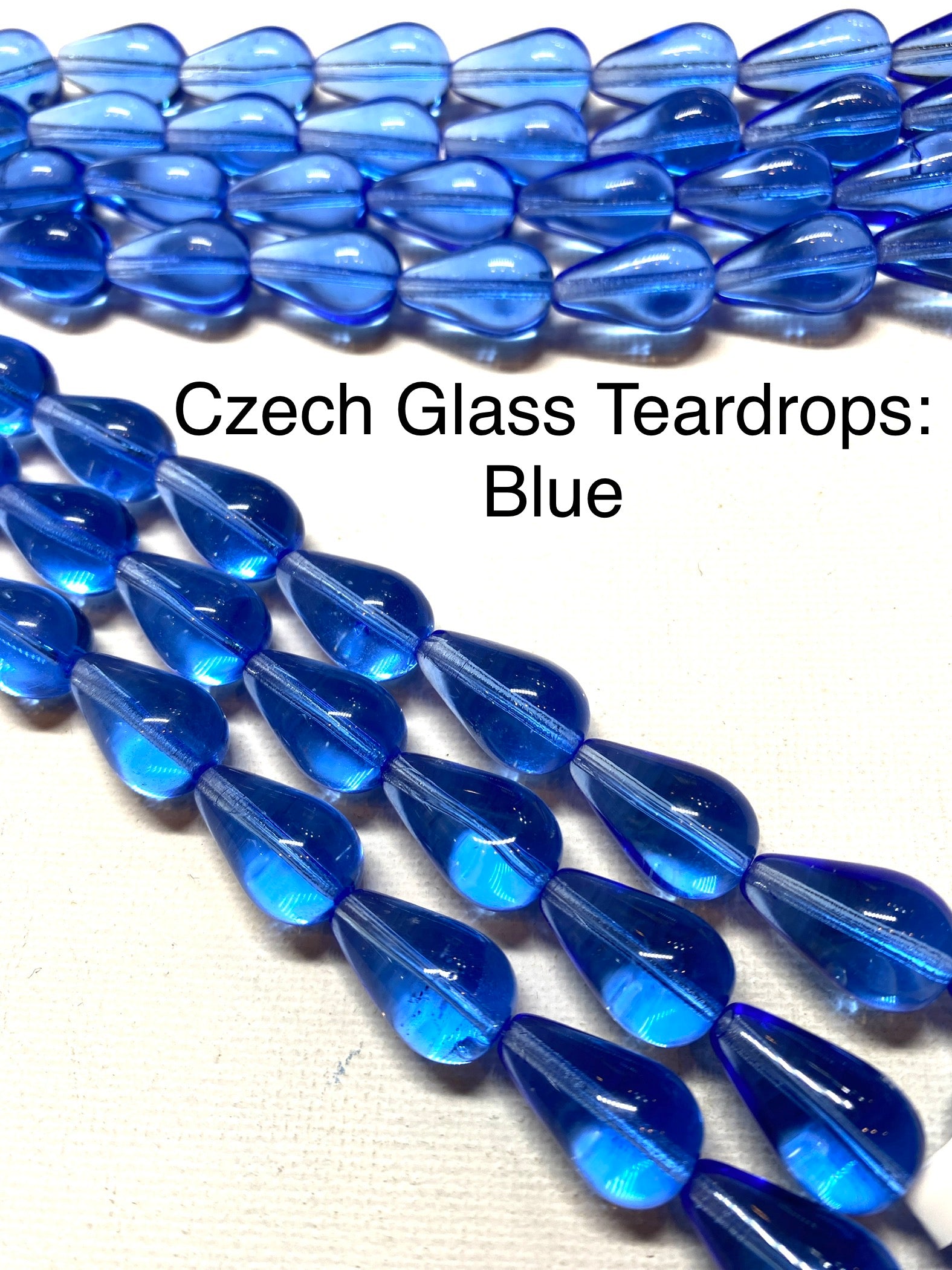 Czech Glass Teardrops