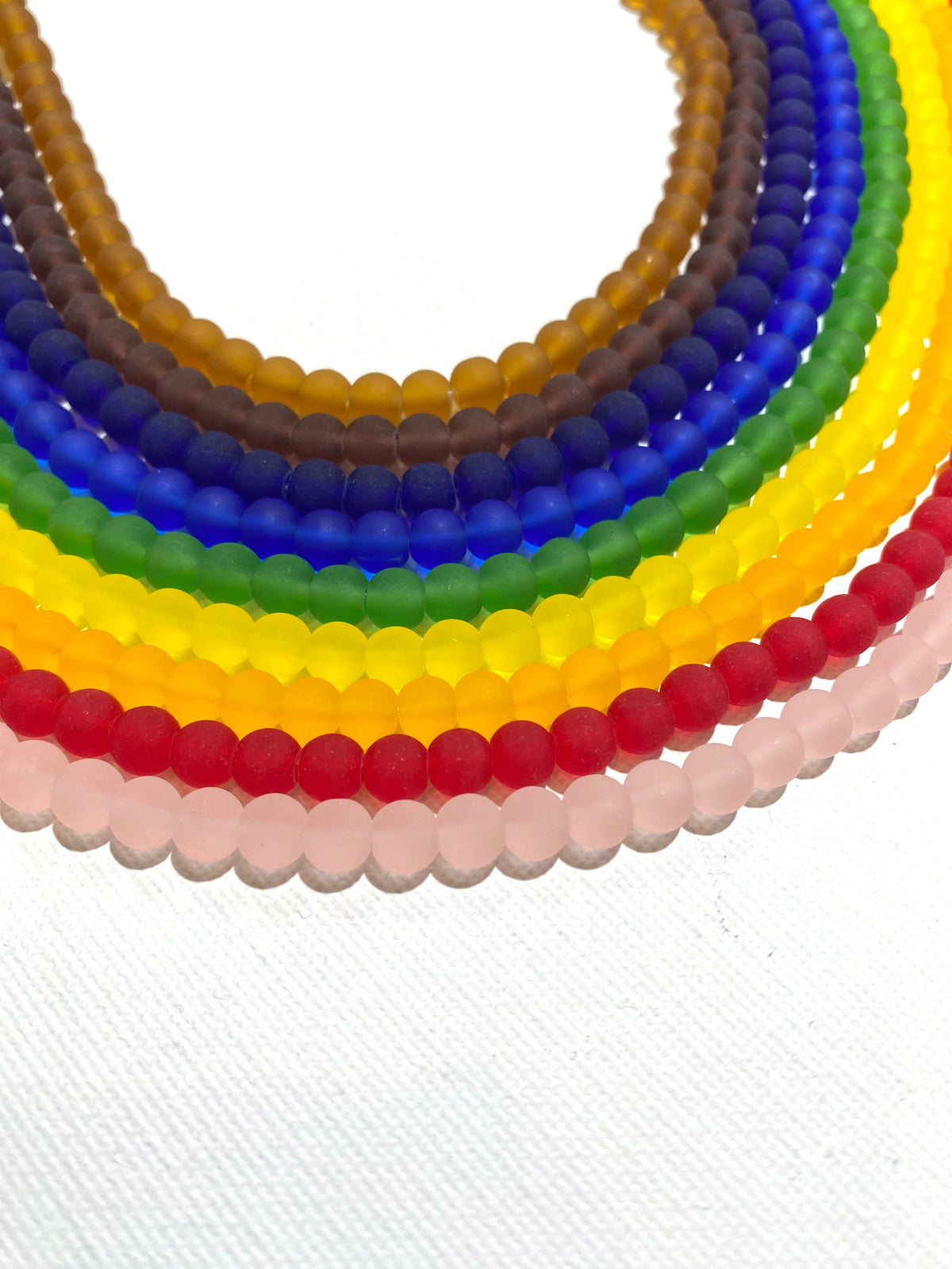 Frosted Glass Beads 6mm