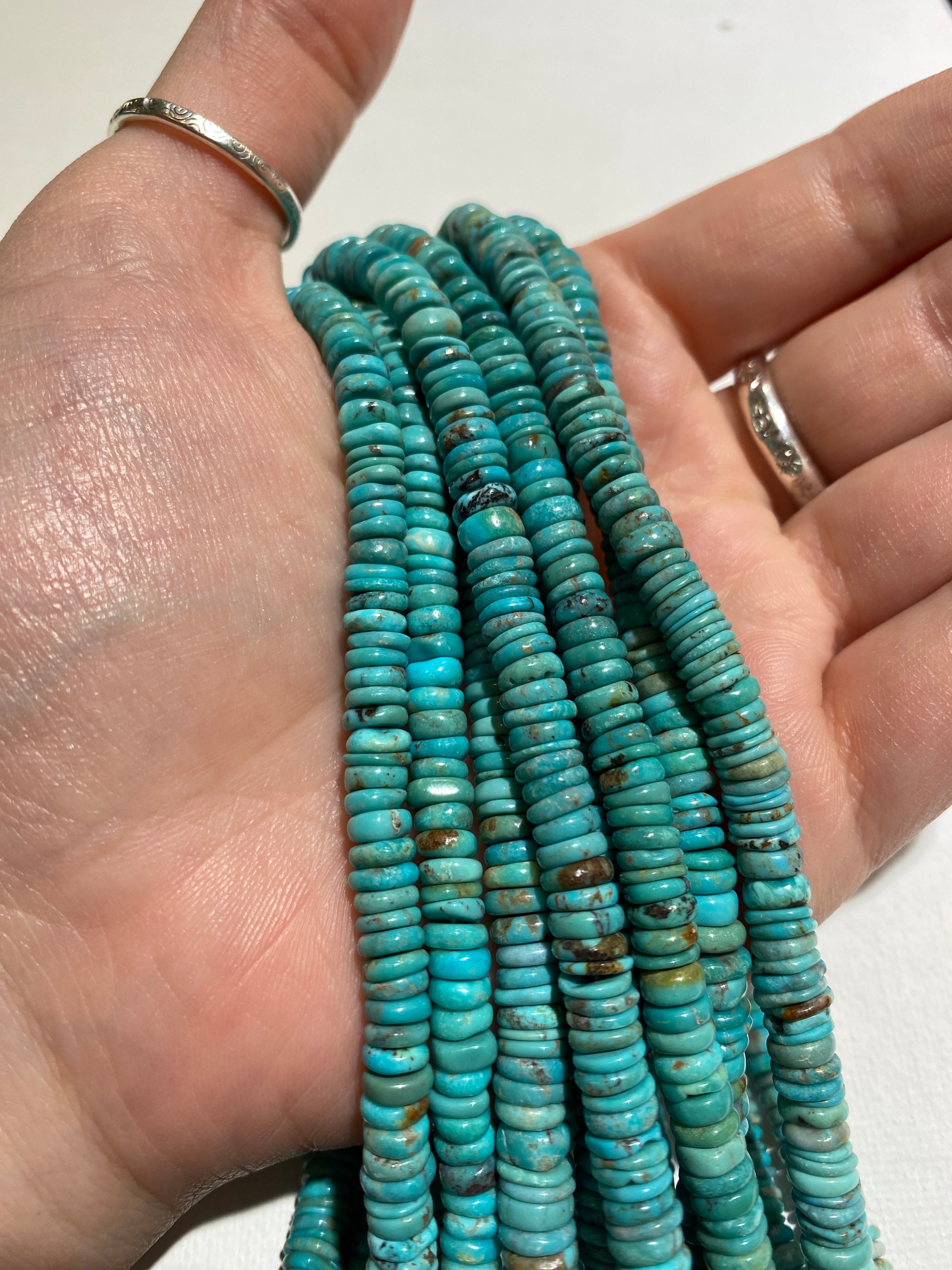 Natural Turquoise Irregular Disc - 5.5x1-2mm