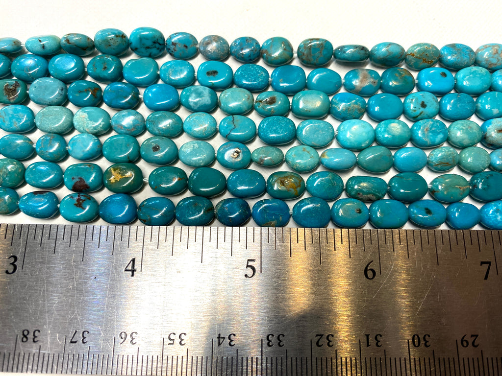 Natural Turquoise Pebbles - 7x9x4mm