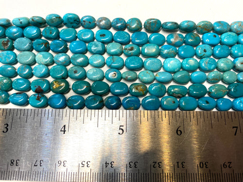 Natural Turquoise Pebbles - 7x9x4mm