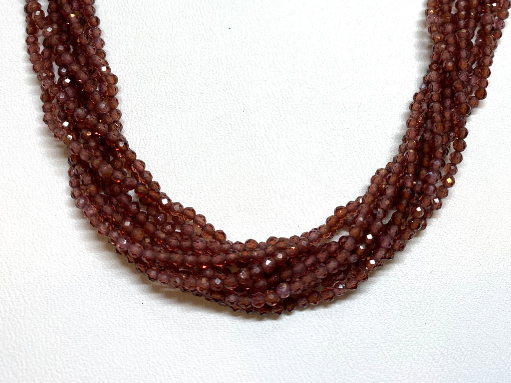 Hessonite Garnet Tiny Faceted Rounds