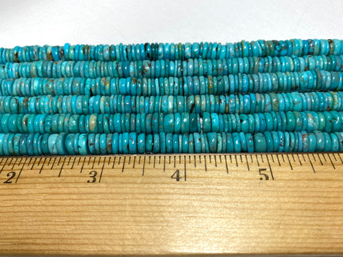 Natural Turquoise Irregular Disc - 7-8x1-2mm