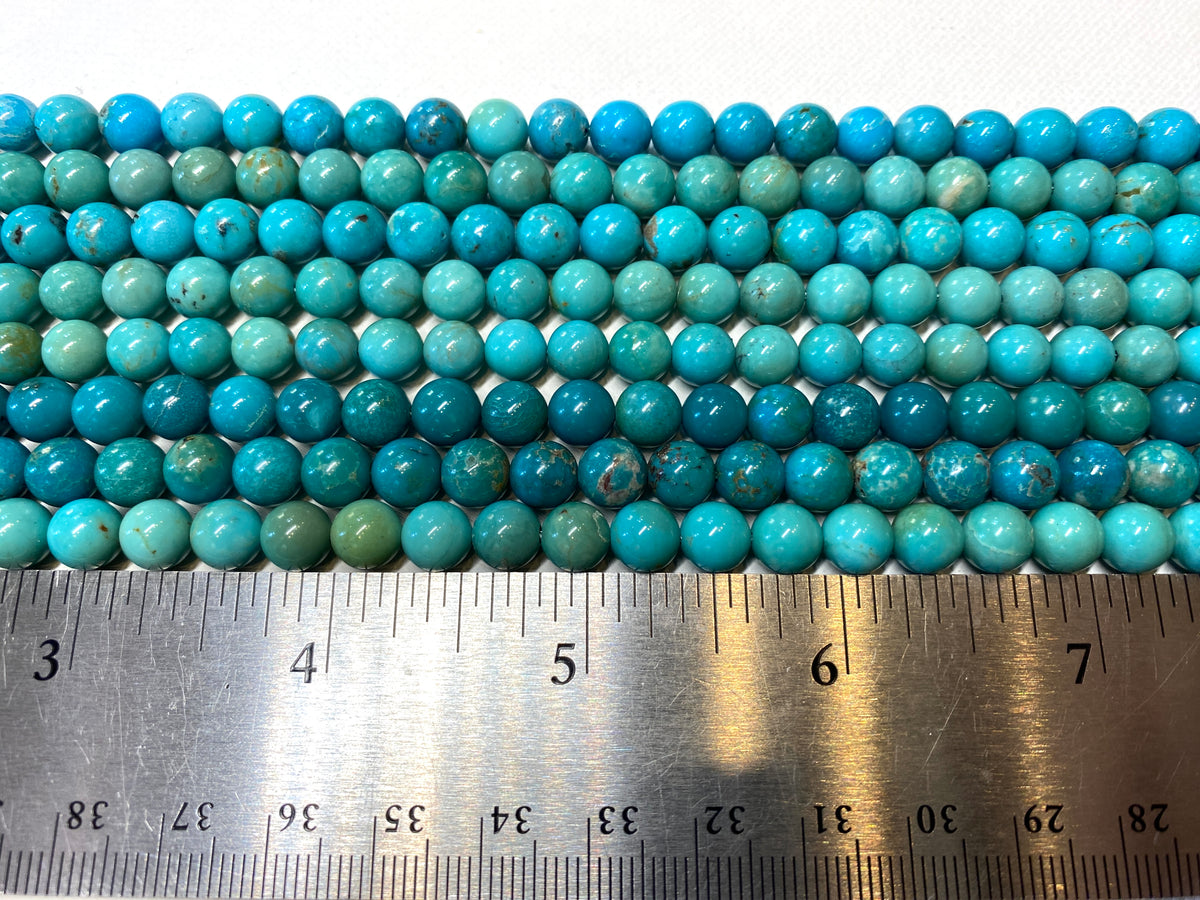 Natural Turquoise Rounds - 7mm