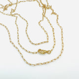Small Matte Paperclip Chain - Plated Brass - 17.5"
