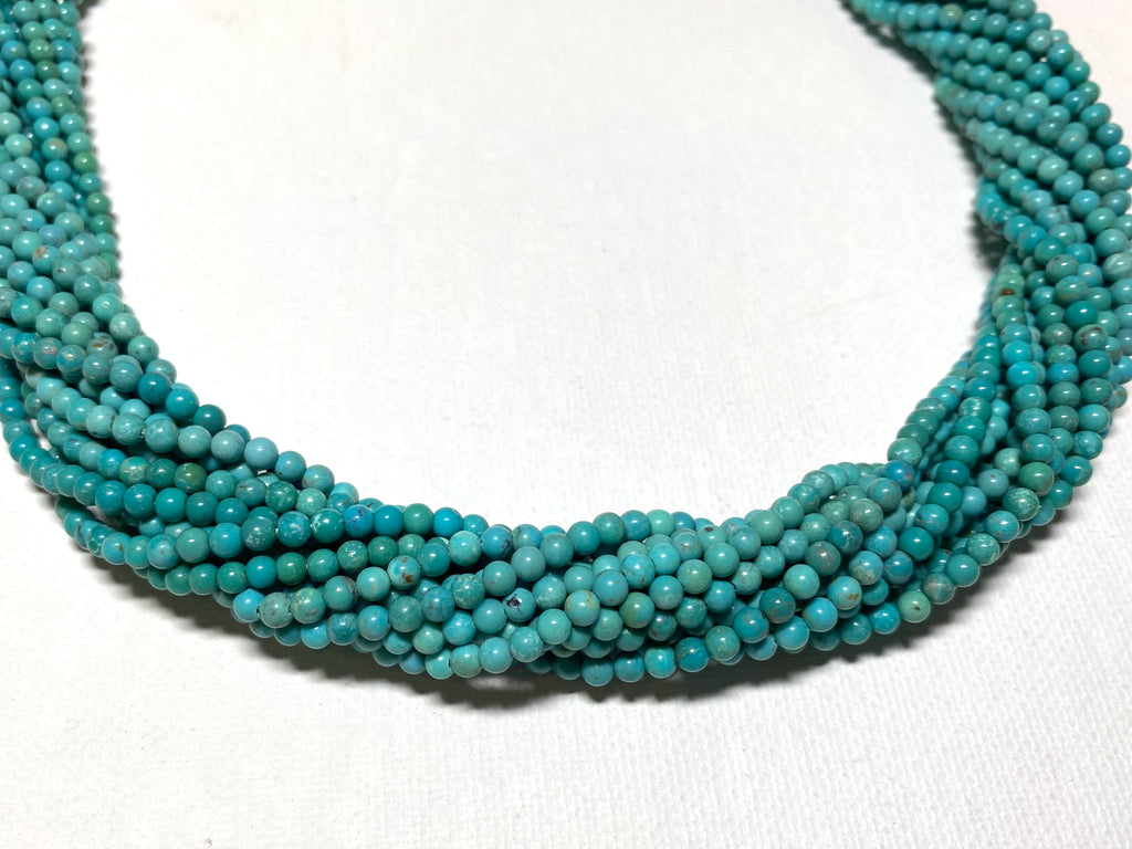 Natural Turquoise Rounds - 3mm