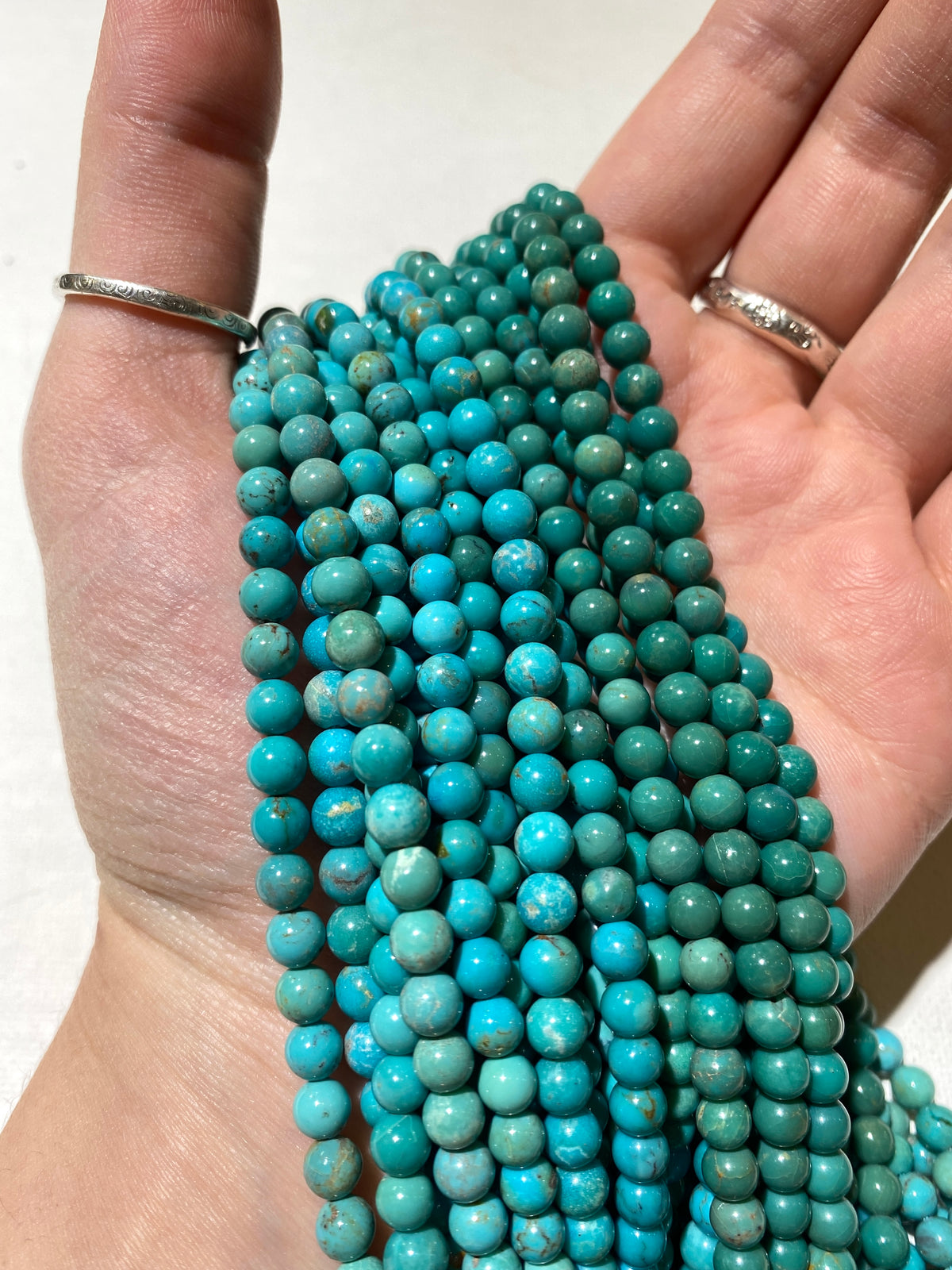 Natural Turquoise Rounds - 5mm