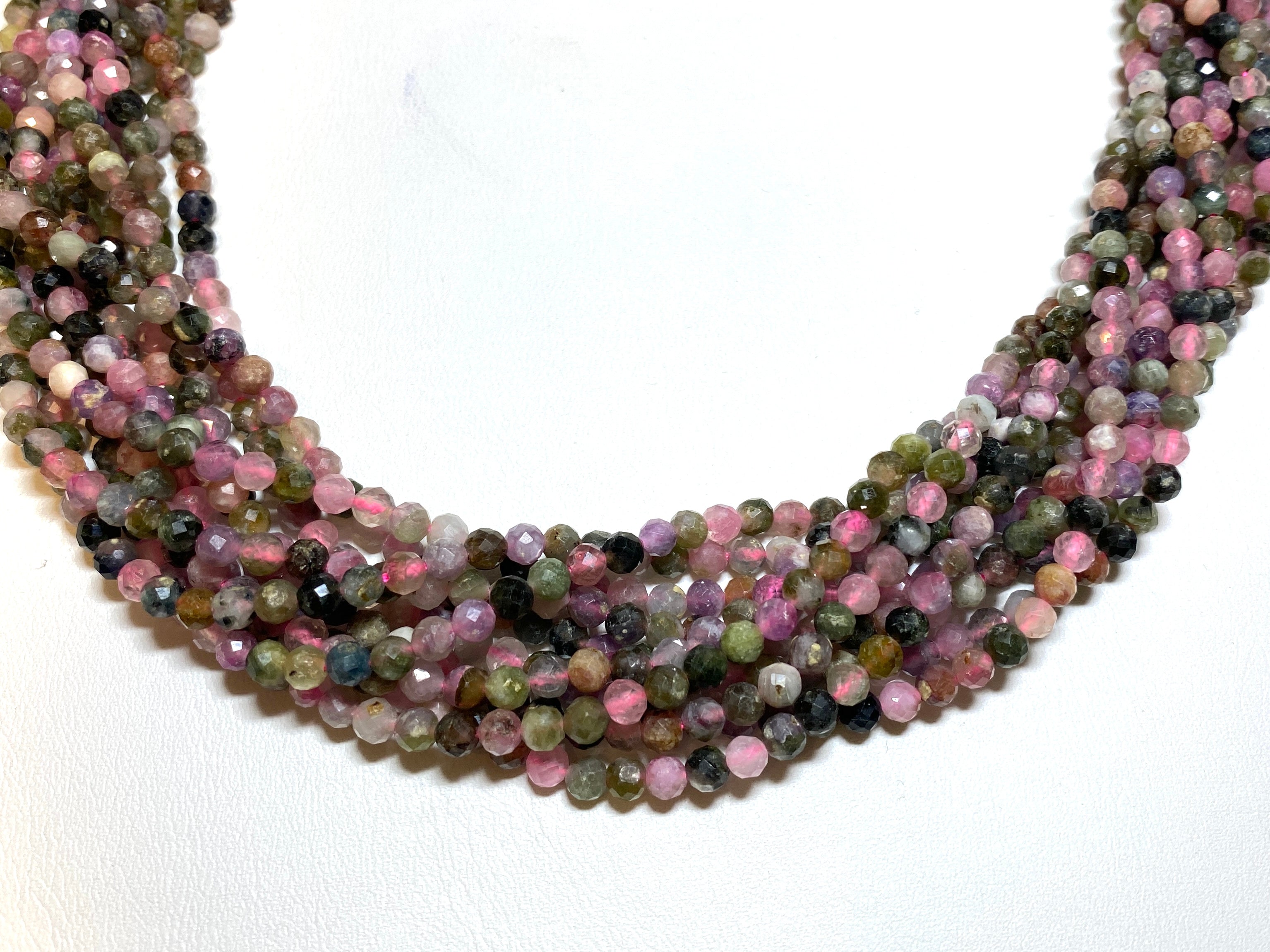 Tourmaline Faceted Rounds 4mm