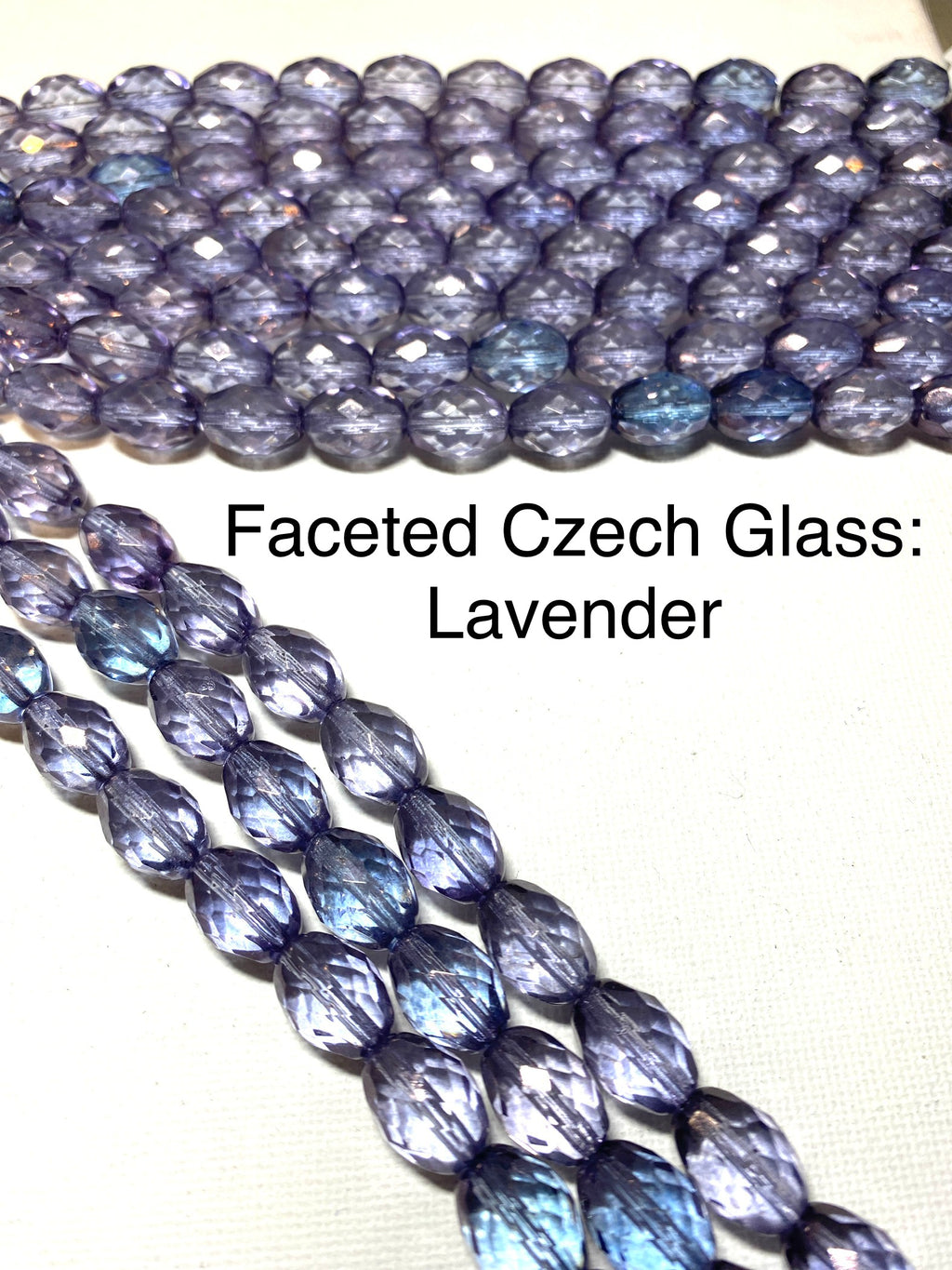 Large Faceted Czech Glass