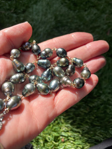 South Sea Tahitian Pearl necklace with Diamond clasp