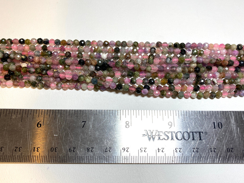 Tourmaline Faceted Rounds 4mm