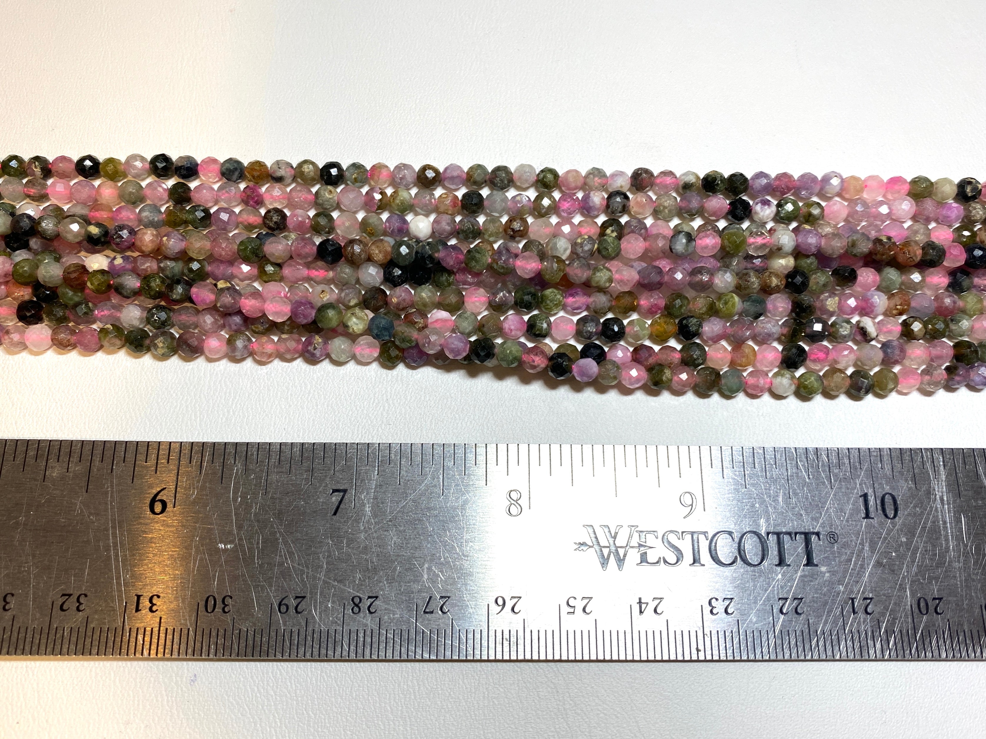 Tourmaline Faceted Rounds 4mm