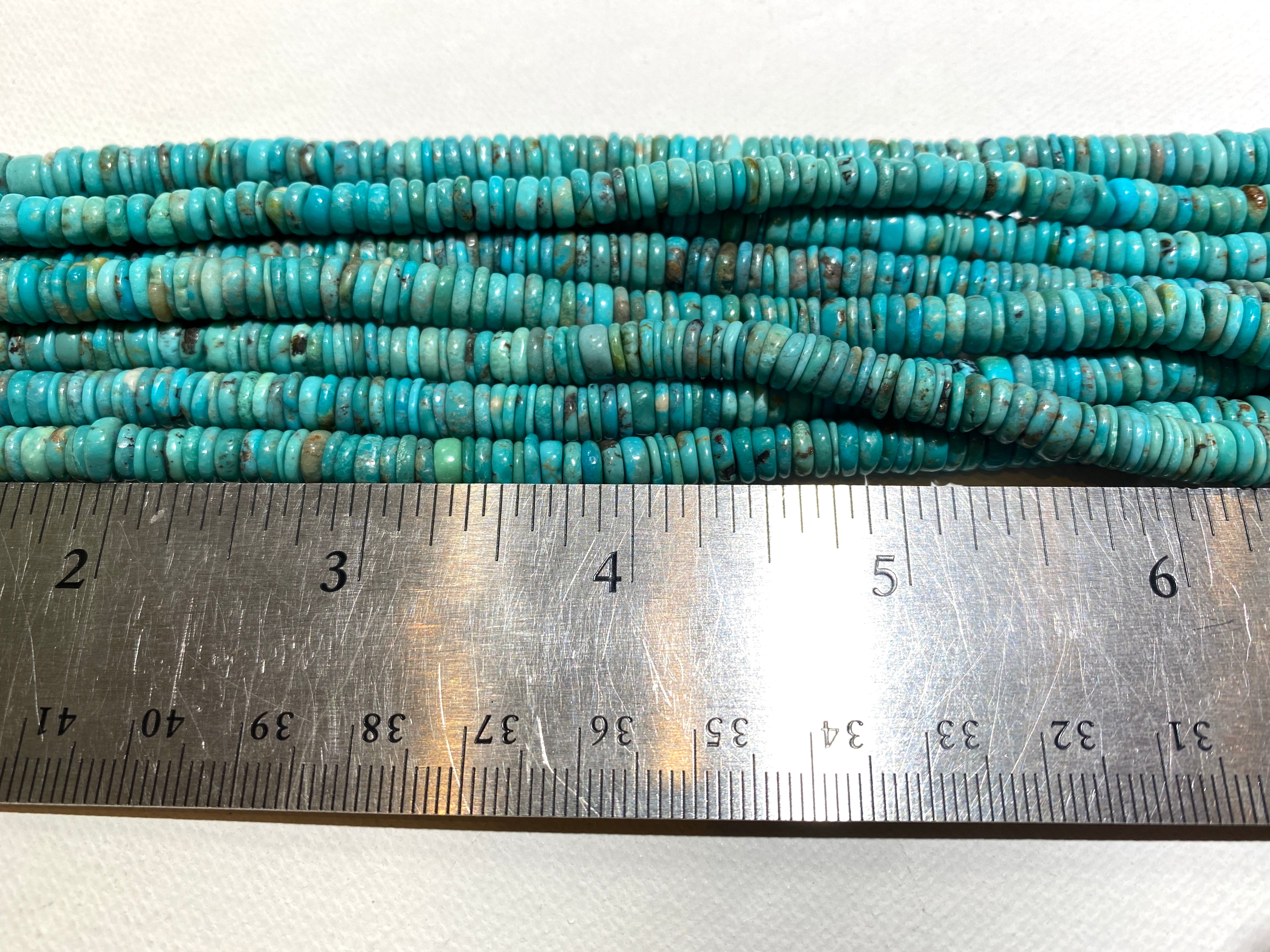 Natural Turquoise Irregular Disc - 5.5x1-2mm