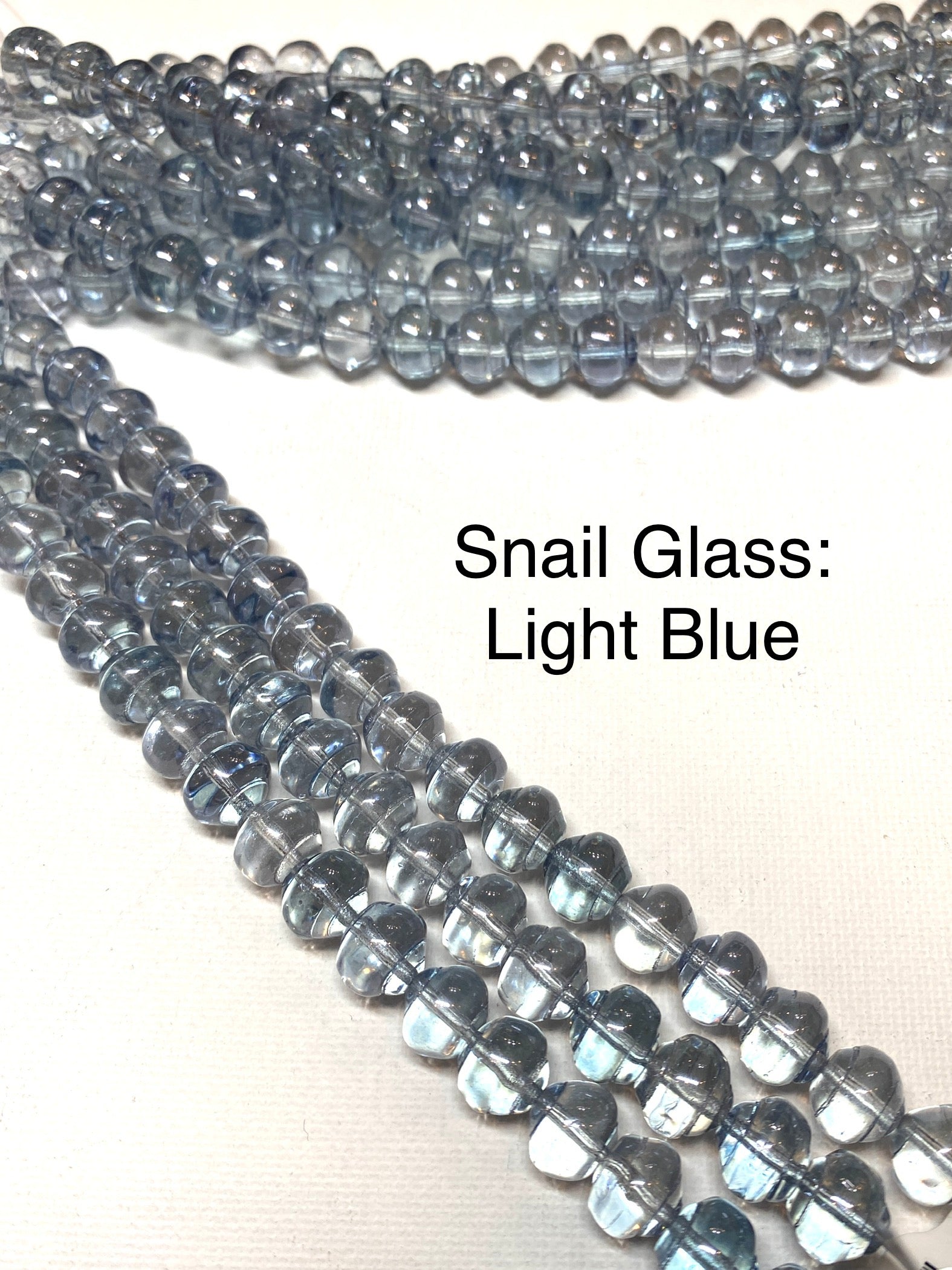Snail Glass Beads - 8x10mm