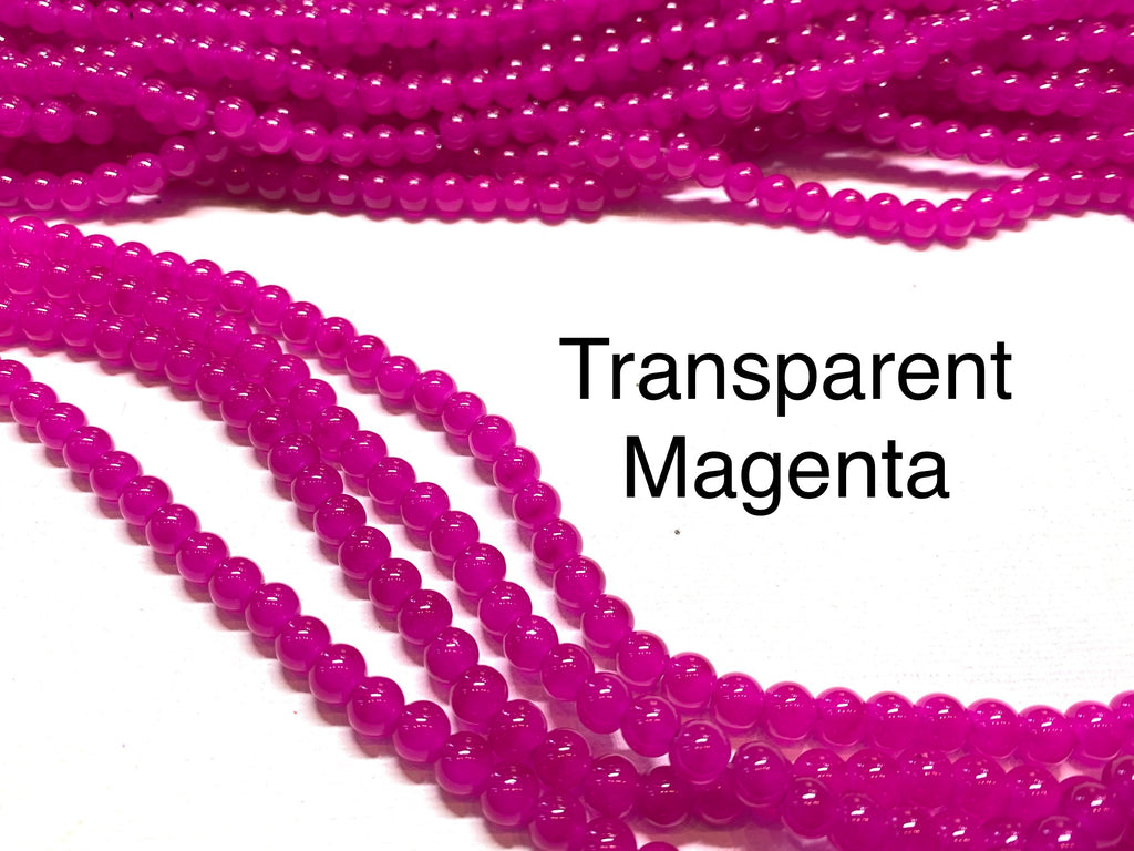 Round Glass Beads - 6mm