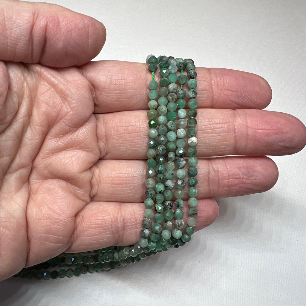 Emerald (B Grade) Faceted Rounds - 3.5mm