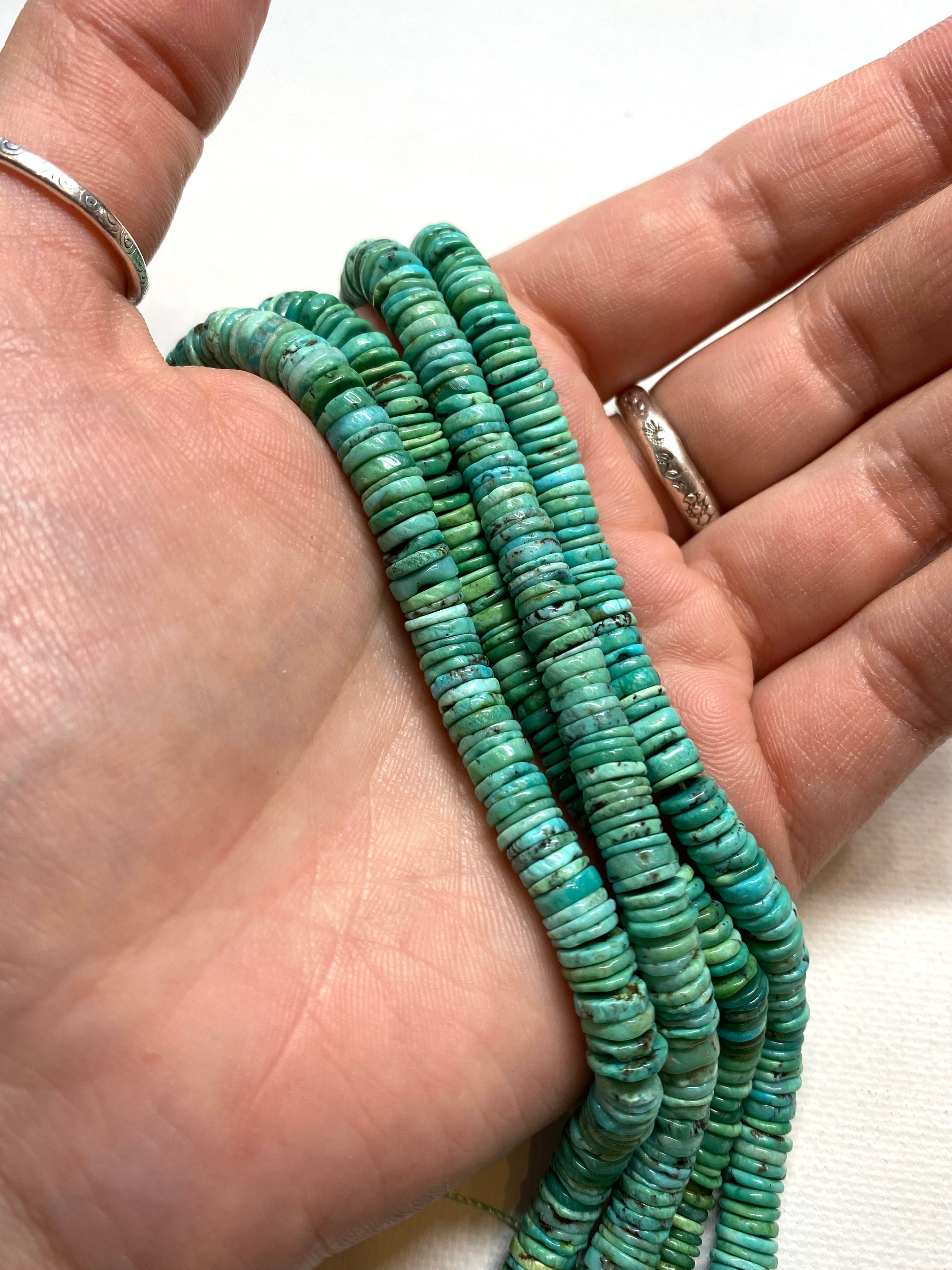 Natural Turquoise Heishi - 6.5x1mm