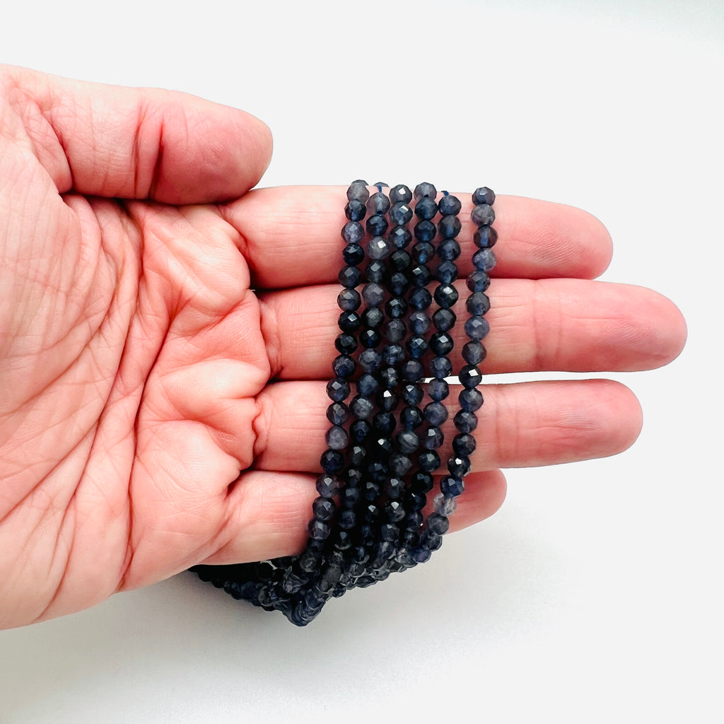Iolite Faceted Rounds - 4mm