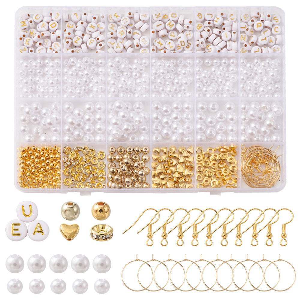 Pearl and Hoop Earring Findings Bead Kit