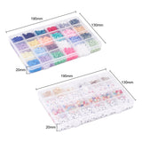 diagram depicting the sizes of the bead boxes over white background. 