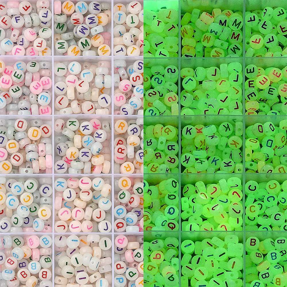 Glow in the Dark Alphabet Letters Bead Box