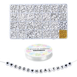 Black and White Alphabet Letters Bead Box