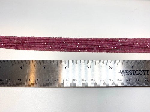 Pink Tourmaline Tiny Faceted Cubes