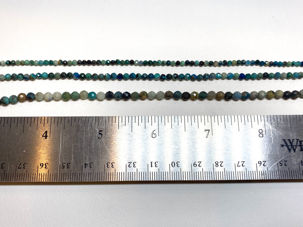 Azurite Tiny Faceted Rounds