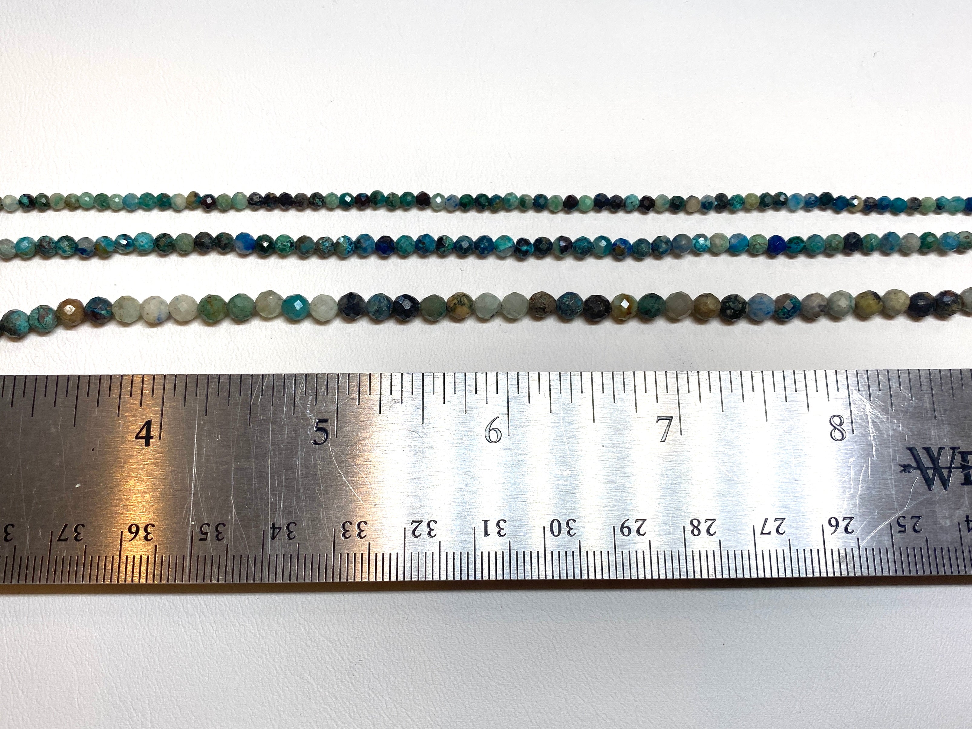 Azurite Tiny Faceted Rounds