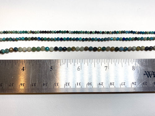 Azurite Tiny Faceted Rounds
