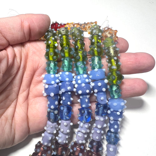 Rainbow Dot Bead Strands - 8"