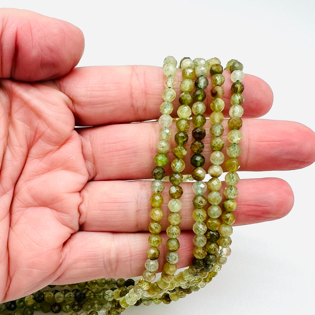 Peridot Tiny Faceted Rounds
