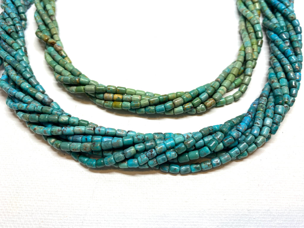 Natural Turquoise Cylinder 3x4mm
