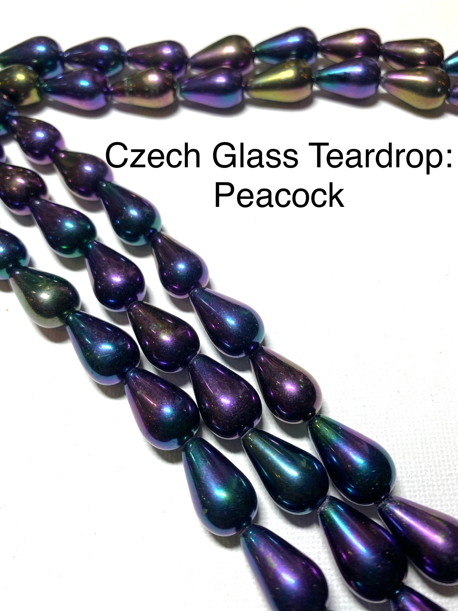 Czech Glass Teardrops