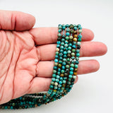 Turquoise Faceted Rounds - 3.5mm