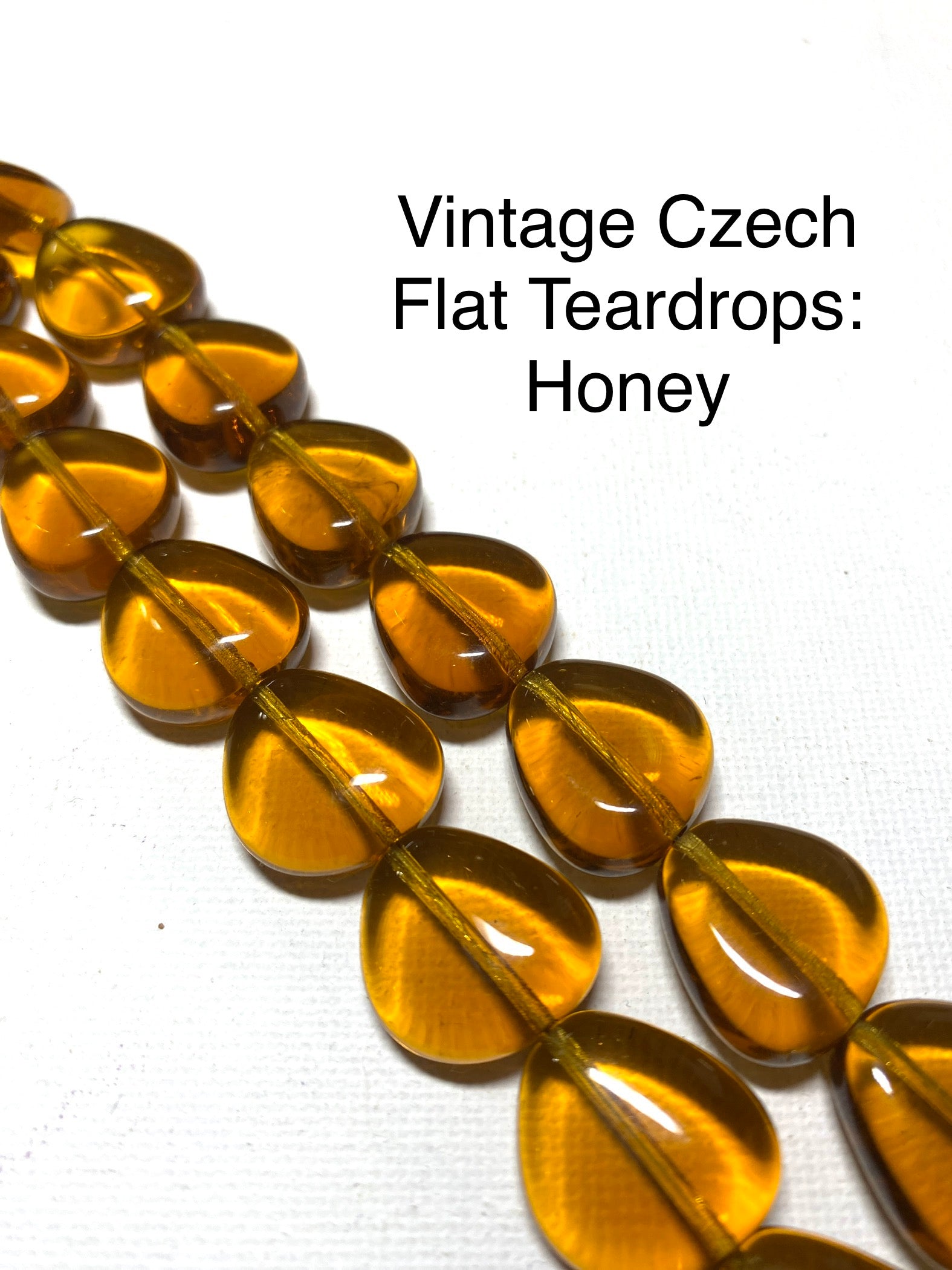 Vintage Czech Flat Teardrops