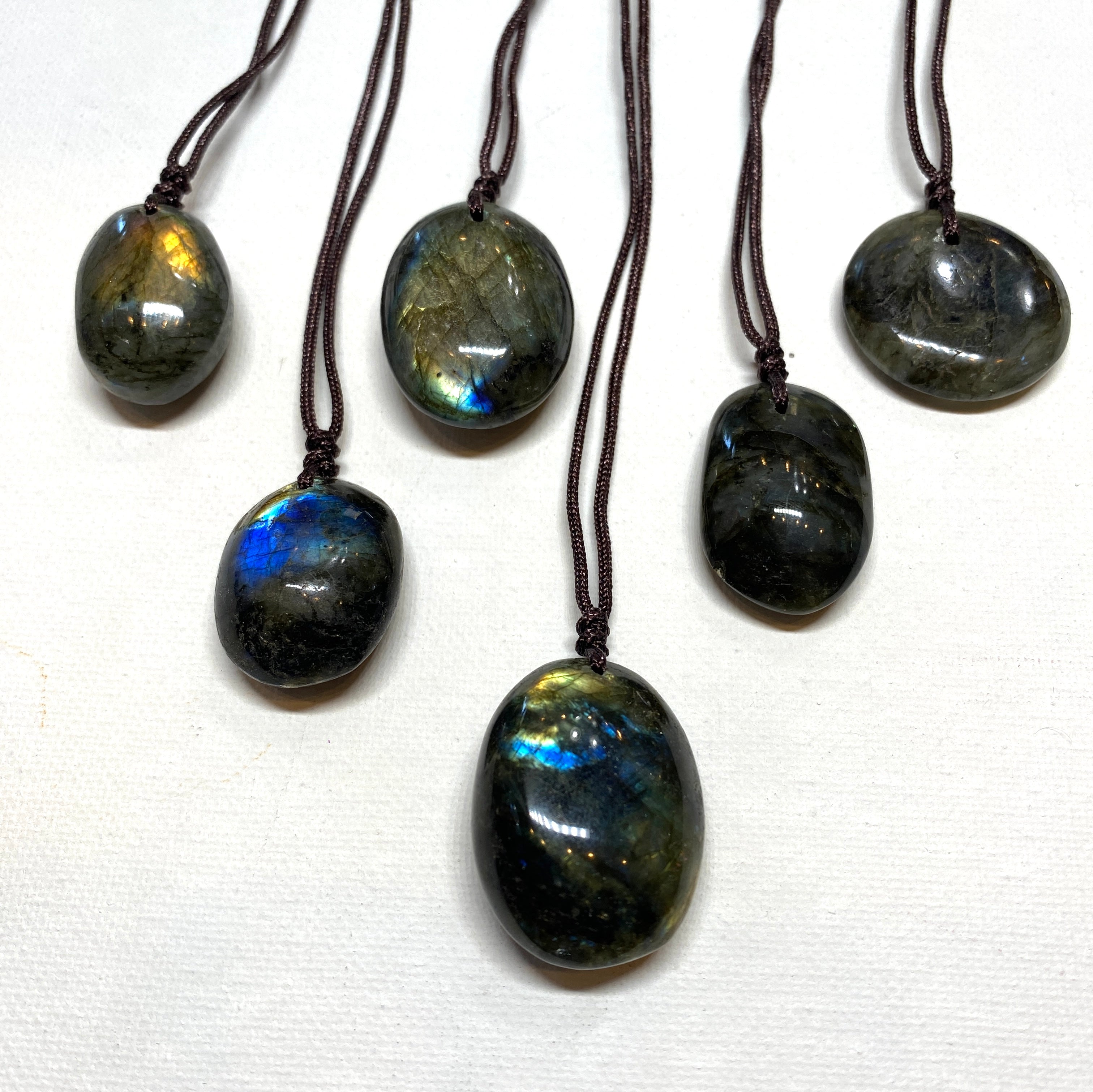 Labradorite and Cord Necklace