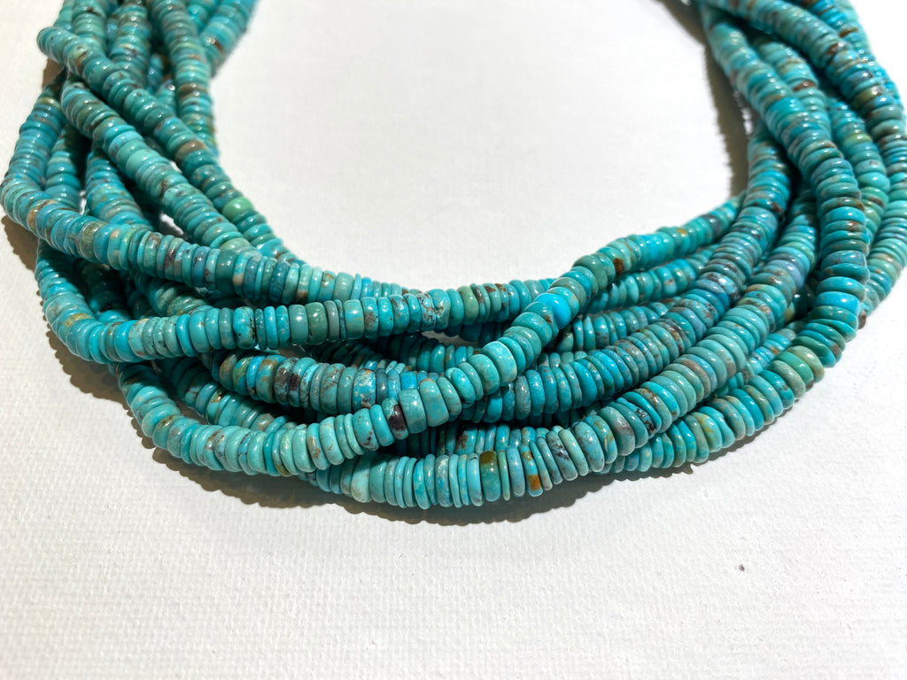 Natural Turquoise Irregular Disc - 5.5x1-2mm
