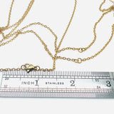 Split Cable Chain Necklace - Plated Stainless - 18"