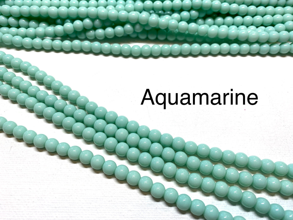 Round Glass Beads - 6mm