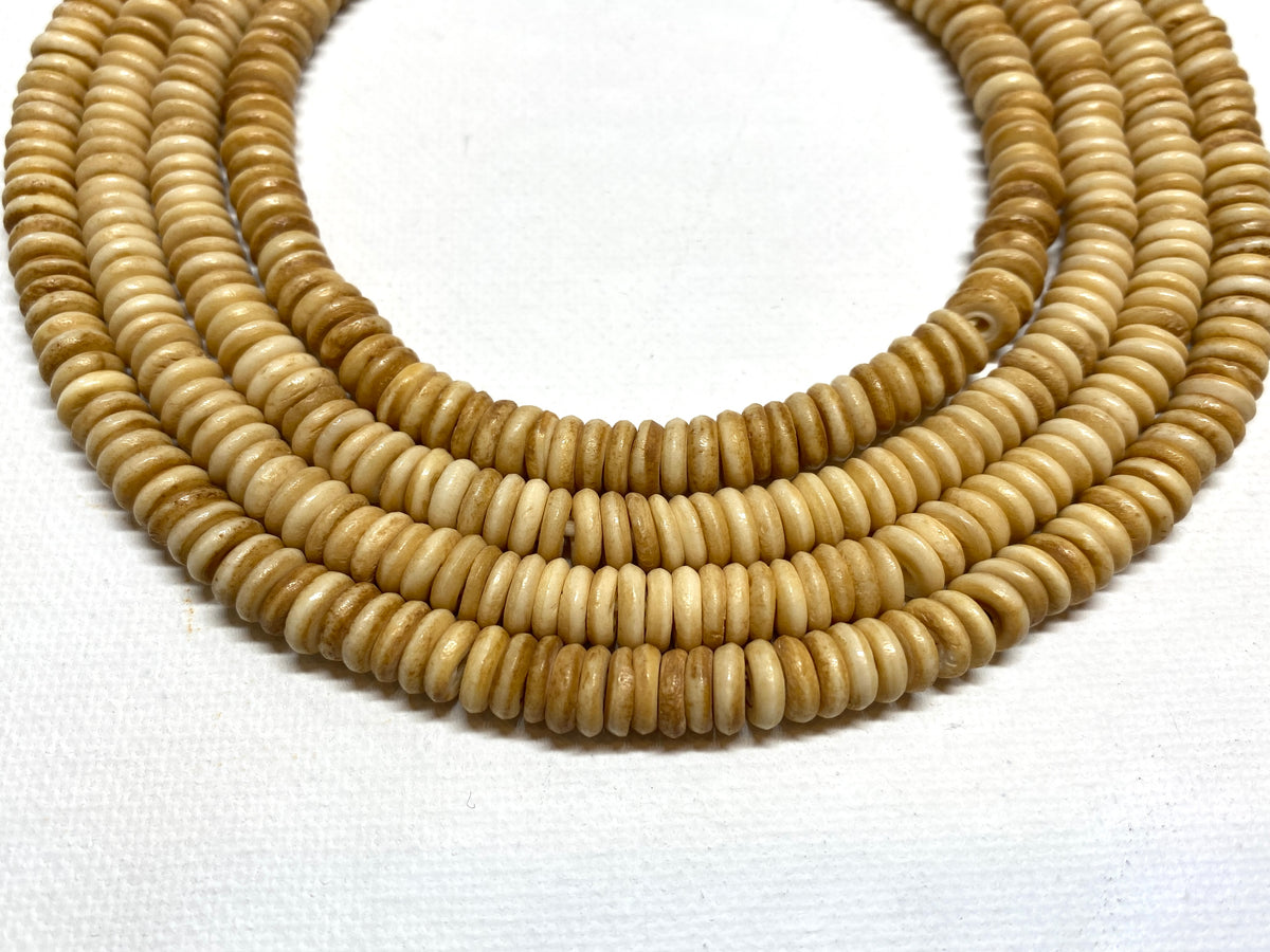 Bone Bead Strand - Saucer 6-7mm