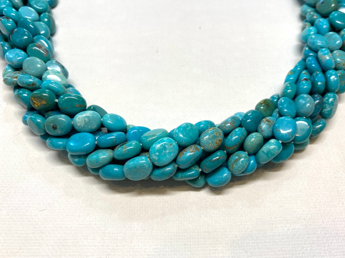 Natural Turquoise Pebbles - 7x9x4mm