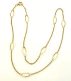 Stainless Steel Cable Chain with Marquise Links - 20"