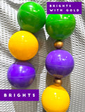Mardi Gras Bead Garland : 8 ft. Large Heavy Duty Beads
